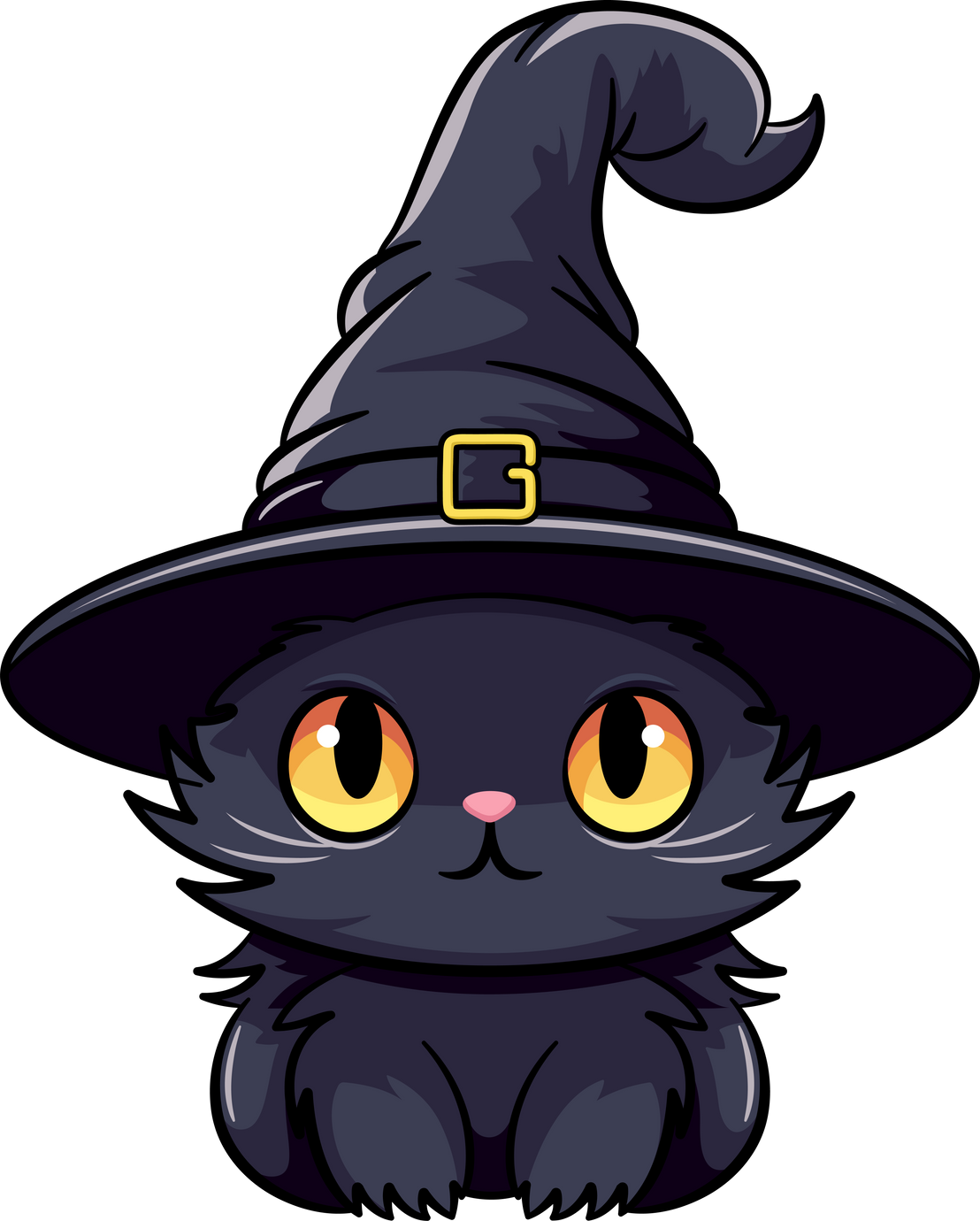 Halloween Cute Wizard Cat
